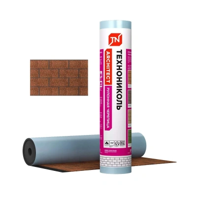 Рулонная черепица ТЕХНОНИКОЛЬ, Кирпичная кладка, красный