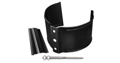 Кронштейн трубы Grand Line 125/90, на дерево, Gr-double, RAL 9005