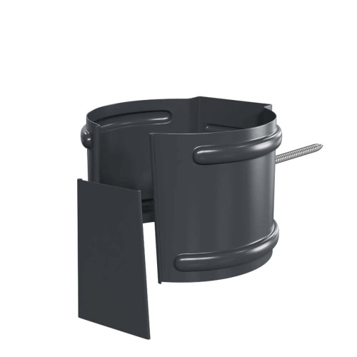 Держатель трубы на кирпич Металл Профиль Foramina круглое сечение, D=100 мм, Purman, RAL 7024/RAL 7024