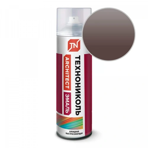 Эмаль аэрозольная ТЕХНОНИКОЛЬ коричневая 8017