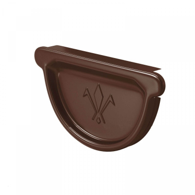 Заглушка желоба с резиновым уплотнителем Aquasystem 125/90, Pural Matt, RAL 8017