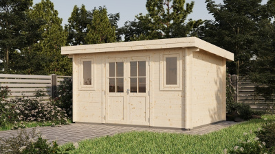 Хозблок 10 односкатный Комфорт брус 44 мм