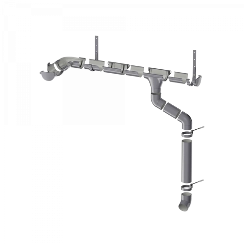 Труба водосточная ТЕХНОНИКОЛЬ МАКСИ 152/100, 3 м, графитово-серый