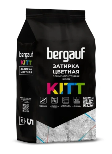 Затирка для швов цементная Bergauf Kitt белый, 5 кг
