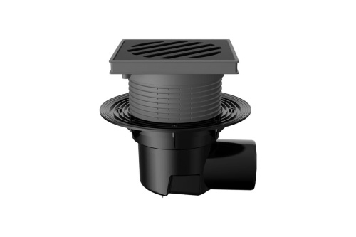 Трап регулируемый FACHMANN T 615.0 PNsP 241x241 горизонтальный выпуск DN 110