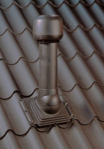 Выход вентиляционный изолированный с колпаком Vilpe D=125/ИЗ/700 RR32 коричневый