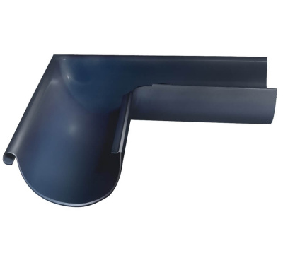 Угол желоба наружный Металл Профиль Foramina круглого сечения D=125 ПЛД-02 0,6 RAL 7024