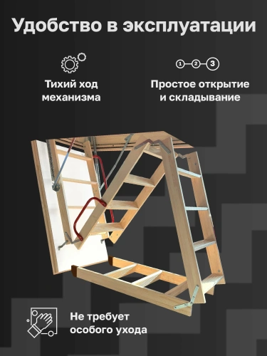 Чердачная лестница Docke PREMIUM TERMO LONG 70х120х363