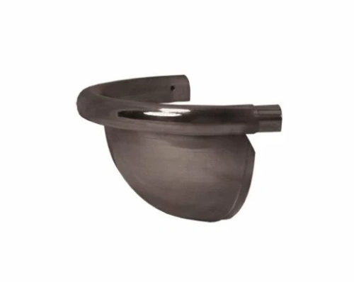 Заглушка желоба Aquasystem 100/150 RAL 8017 полукруглая