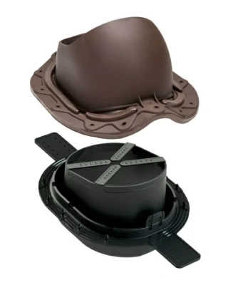 Проходной элемент для металлочерепицы Vilpe Muotokate 2К, D=110-160 мм, RR 32, коричневый