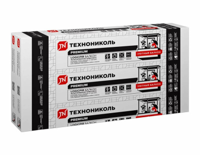 Плита теплоизоляционная LOGICPIR Балкон ТЕХНОНИКОЛЬ Ф/Ф 1200х600х20 мм