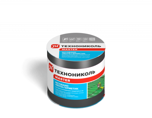 Лента самоклеящаяся Nicoband, 3 м х 10 см, темно-серый