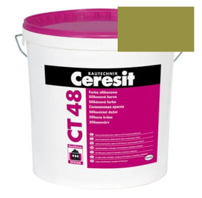 Краска силиконовая фасадная Ceresit CT 48 tr 15 л Ceylon 6
