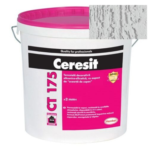 Штукатурка силикатно-силиконовая Ceresit CT 175 короед 2,0 Atlantic 1 25 кг