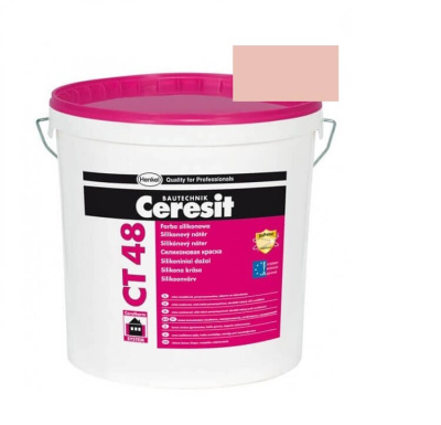 Краска фасадная силиконовая CERESIT CT 48 колерованная Atacama 2 15 л