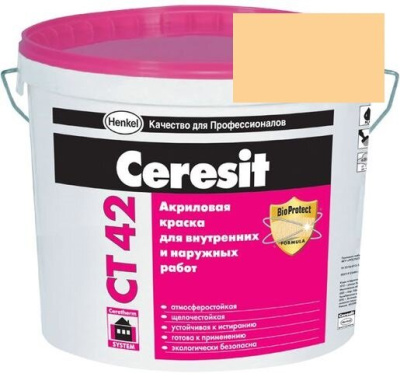 Краска акриловая фасадная Ceresit CT 42 15 л Gobi 4
