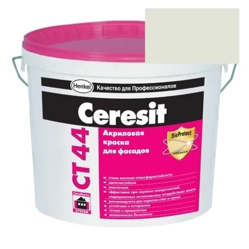 Краска акриловая фасадная Ceresit CT 44 15 л Tundra 1