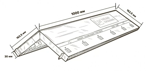 Аэратор коньковый с крепежом ТЕХНОНИКОЛЬ, 1 м
