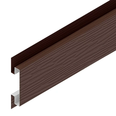 H-профиль стыковочный фактурный AQUASYSTEM 100х3000 0,45 St PE Zn140 RAL 8017