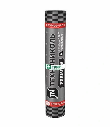 Материал кровельный Техноэласт Грин ЭКП-5.3, верхний слой, полиэфир, 10 м²