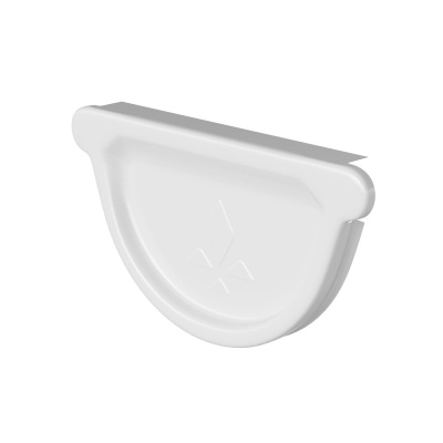 Заглушка желоба универсальная Aquasystem 90/125 с резиновым уплотнителем PU RAL 9003 ASN