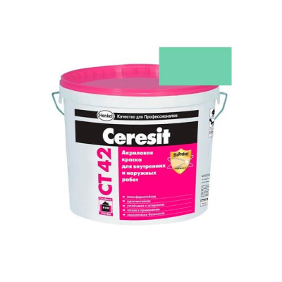 Краска акриловая CERESIT CT 42 колерованная Oregon 4 15 л