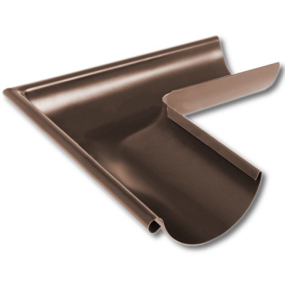 Угол желоба внутренний Металл Профиль Foramina D=125 круглого сечения Solano PL-double RAL 8017