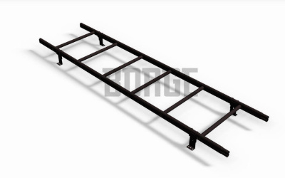 Лестница кровельная для гибкой черепицы в комплекте с крепежом BORGE 1800 RAL 9005