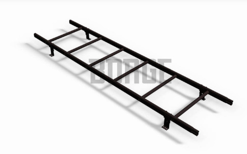 Лестница кровельная для гибкой черепицы в комплекте с крепежом BORGE 1800 RAL 9005