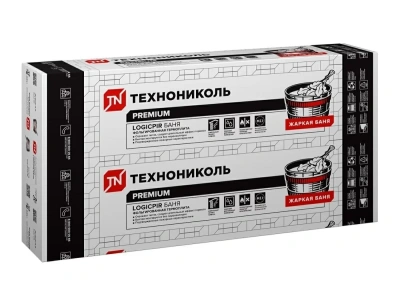 Плита теплоизоляционная LOGICPIR Баня ТЕХНОНИКОЛЬ Ф/Ф Г1 L-1190х590х50 мм, L-кромка