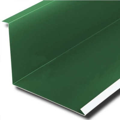 Планка примыкания нижняя Металл Профиль 250х122х2000х0,5 мм NormanMP RAL 6005