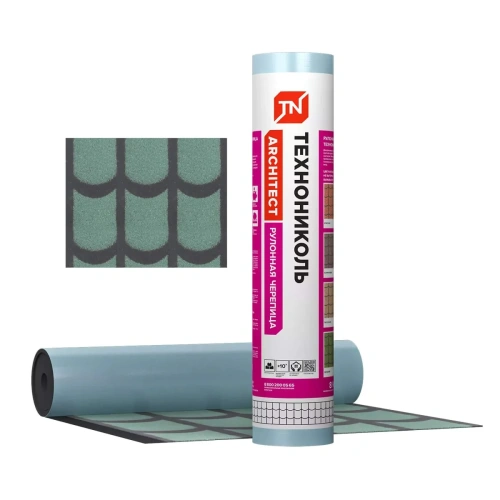 Рулонная черепица ТЕХНОНИКОЛЬ, Классическая, зеленый