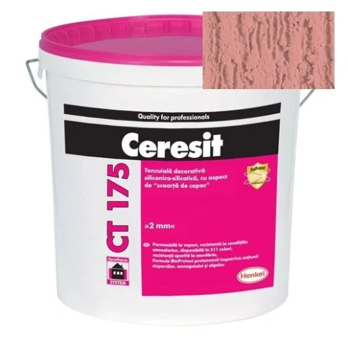 Штукатурка силикатно-силиконовая Ceresit CT 175 короед 2,0 Nevada 5 25 кг