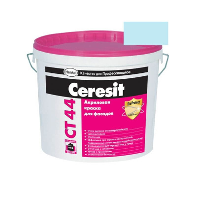 Краска фасадная акриловая CERESIT CT 44 колерованная Oceania 3 15 л