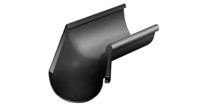 Угол желоба внутренний Grand Line 125/90, 135°, Gr-double, RAL 9005