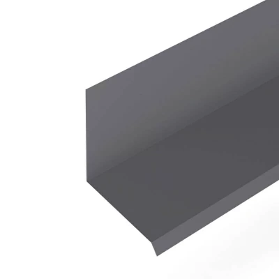 Планка примыкания верхняя к стене для фальцевой кровли Grand Line 150х130х20х2000 мм 0,5 Satin Мatt RAL 7024