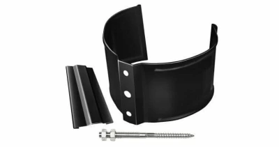 Кронштейн трубы Grand Line 125/90, на кирпич, Gr-double, RAL 9005