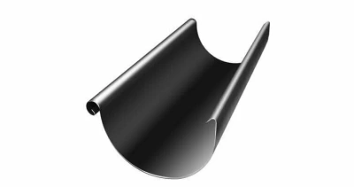 Желоб водосточный полукруглый Grand Line 125/90, 3000 мм, Gr-double, RAL 9005