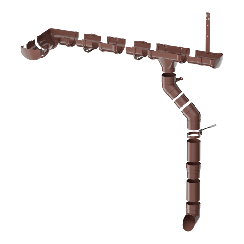 Слив трубы ТЕХНОНИКОЛЬ Оптима 120/80, коричневый