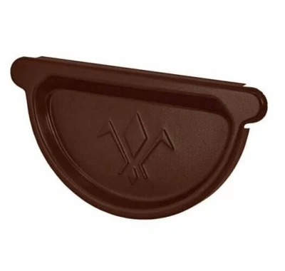 Заглушка желоба Aquasystem 100/150 коричневый RR 32 с резиновым уплотнителем