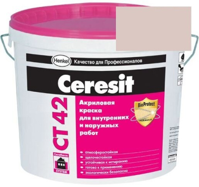 Краска акриловая фасадная Ceresit CT 42 15 л Arizona 5