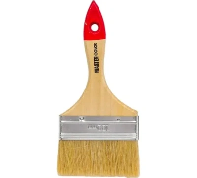 Кисть флейцевая MASTER COLOR 30-0016, 100 мм, натуральная щетина, 55% топс, лакированная ручка