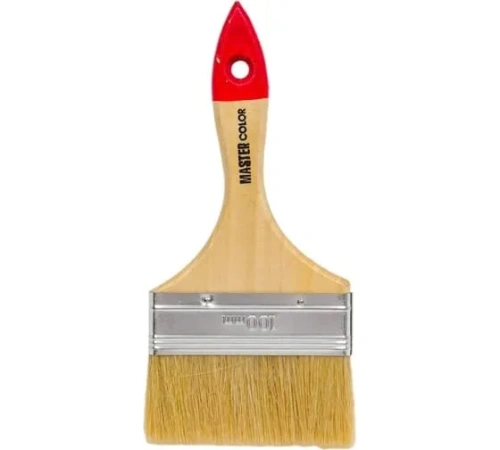 Кисть флейцевая MASTER COLOR 30-0016, 100 мм, натуральная щетина, 55% топс, лакированная ручка
