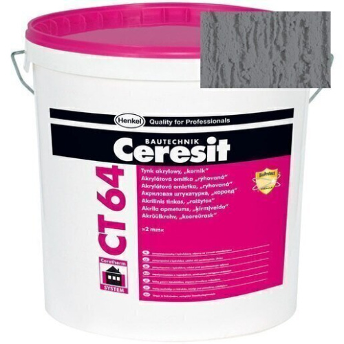 Штукатурка акриловая Ceresit CT 64 короед 2,0 Nebraska 5 25 кг