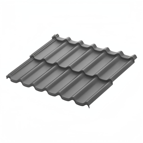 Металлочерепица модульная Aquasystem Стокгольм, 1185х775x0,5 мм, PE, Rooftop Бархат Zn180, RAL 7024