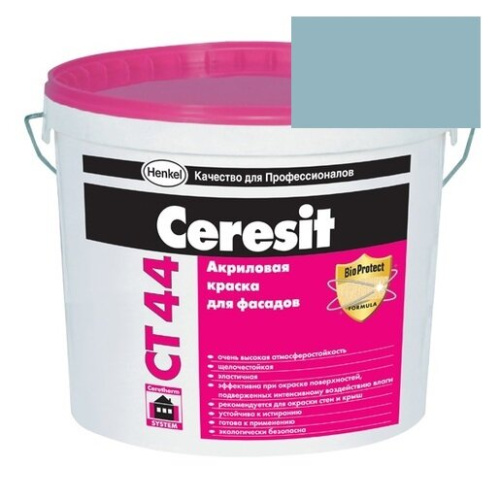 Краска акриловая фасадная Ceresit CT 44 15 л Alaska 4