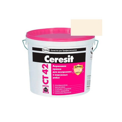 Краска акриловая CERESIT CT 42 колерованная Barbados 1 15 л