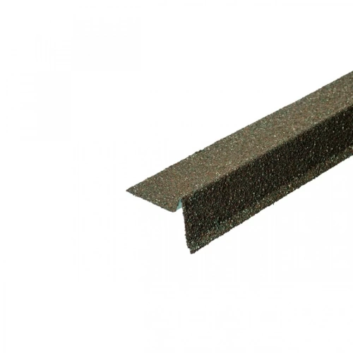 Планка торцевая правая ТЕХНОНИКОЛЬ с гранулятом, оливковый