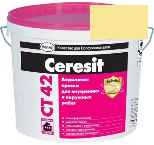 Краска акриловая фасадная Ceresit CT 42 15 л Dakota 1