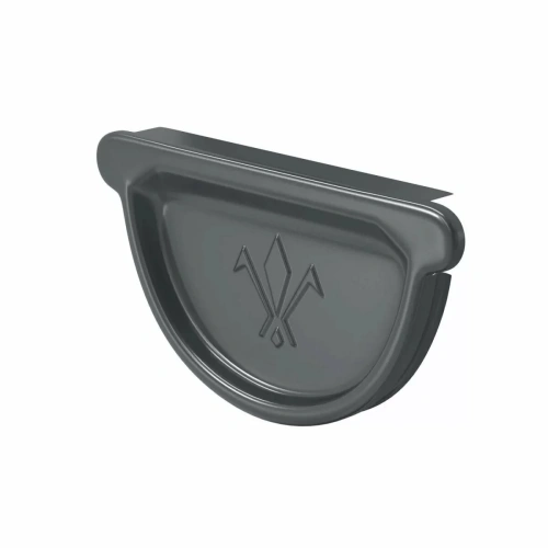 Заглушка желоба полукруглая Aquasystem Комфорт 125/90, RAL 7024